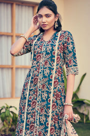 Ethnic Pure Cotton Embroidered Salwar Suit Set